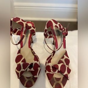 Moschino red and white sandals